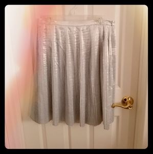 Talbots size 10 petite skirt silver